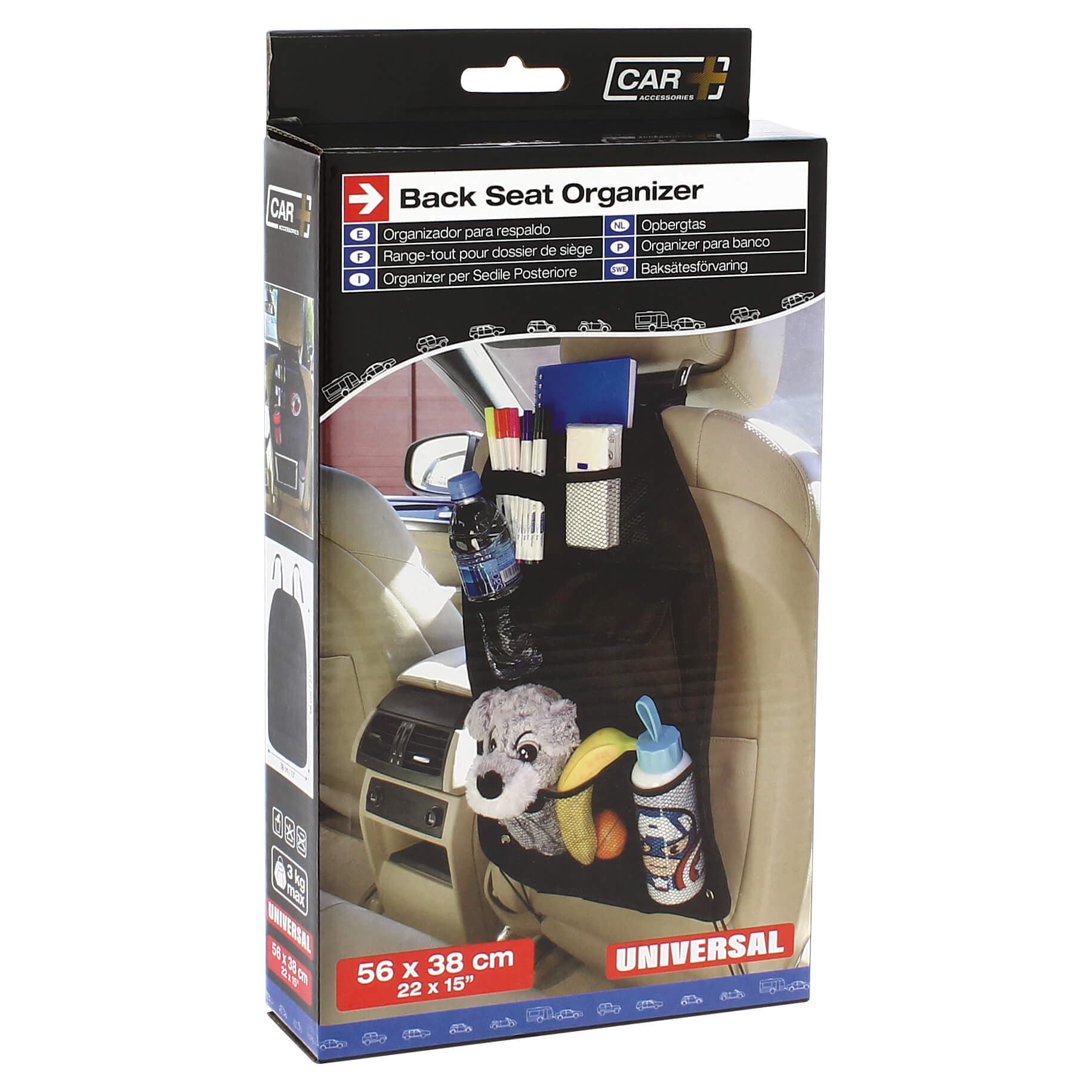 BLACK BACK SEAT ORGANIZER BAG