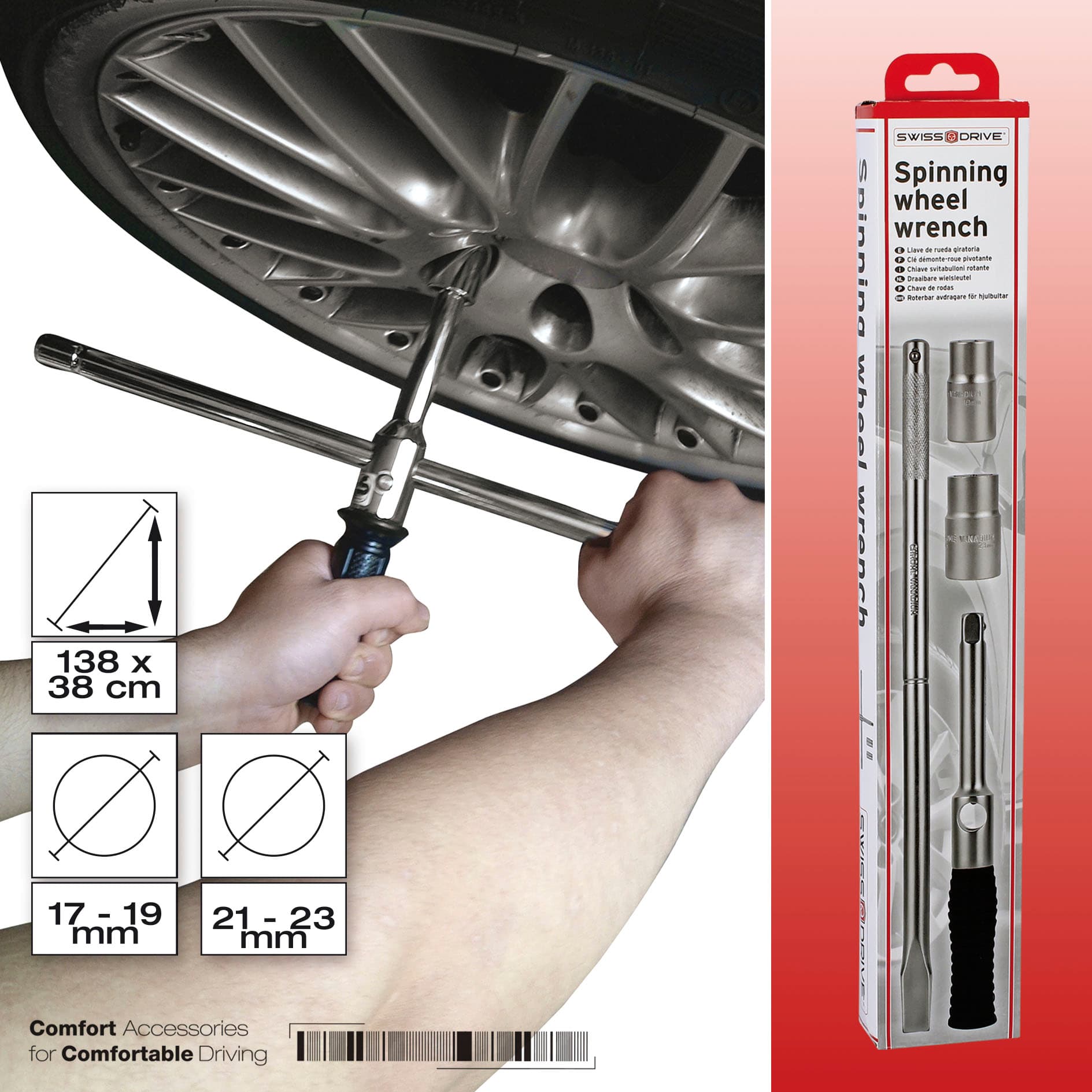 SPINNING WHEEL WRENCH DIAM 17-19-21-23 M
