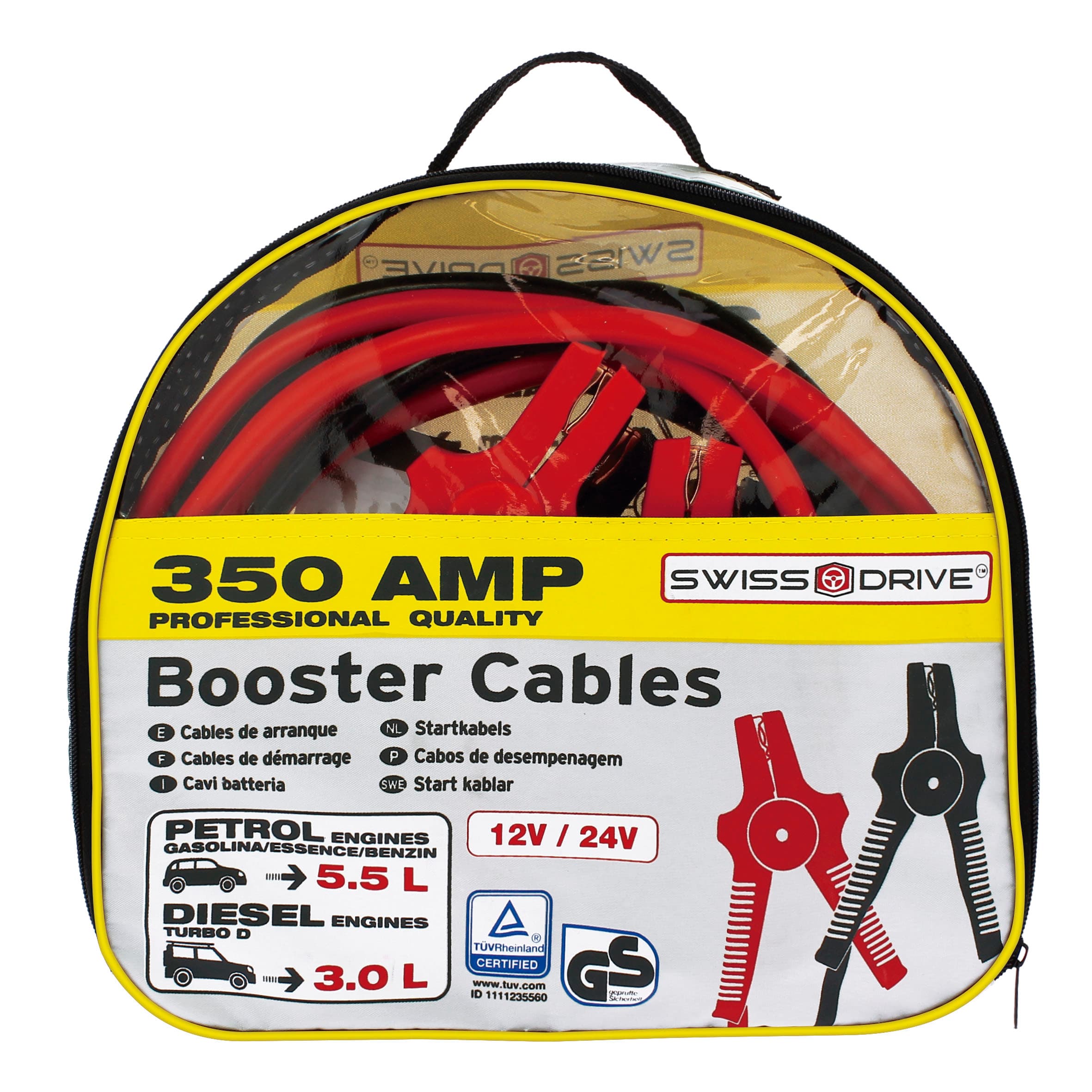 Startkabler 3,5m, 350 ampere