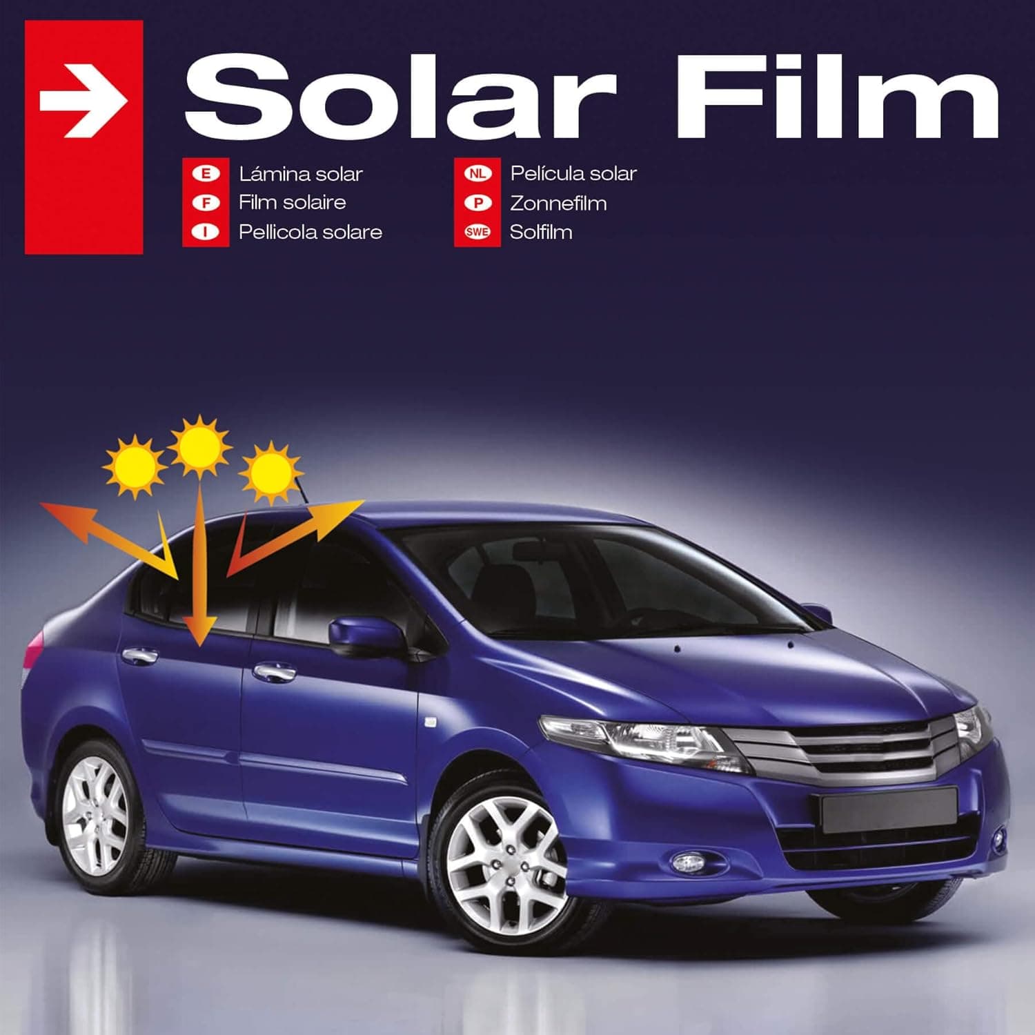 SOLAR FILM 76X300 CM GREY