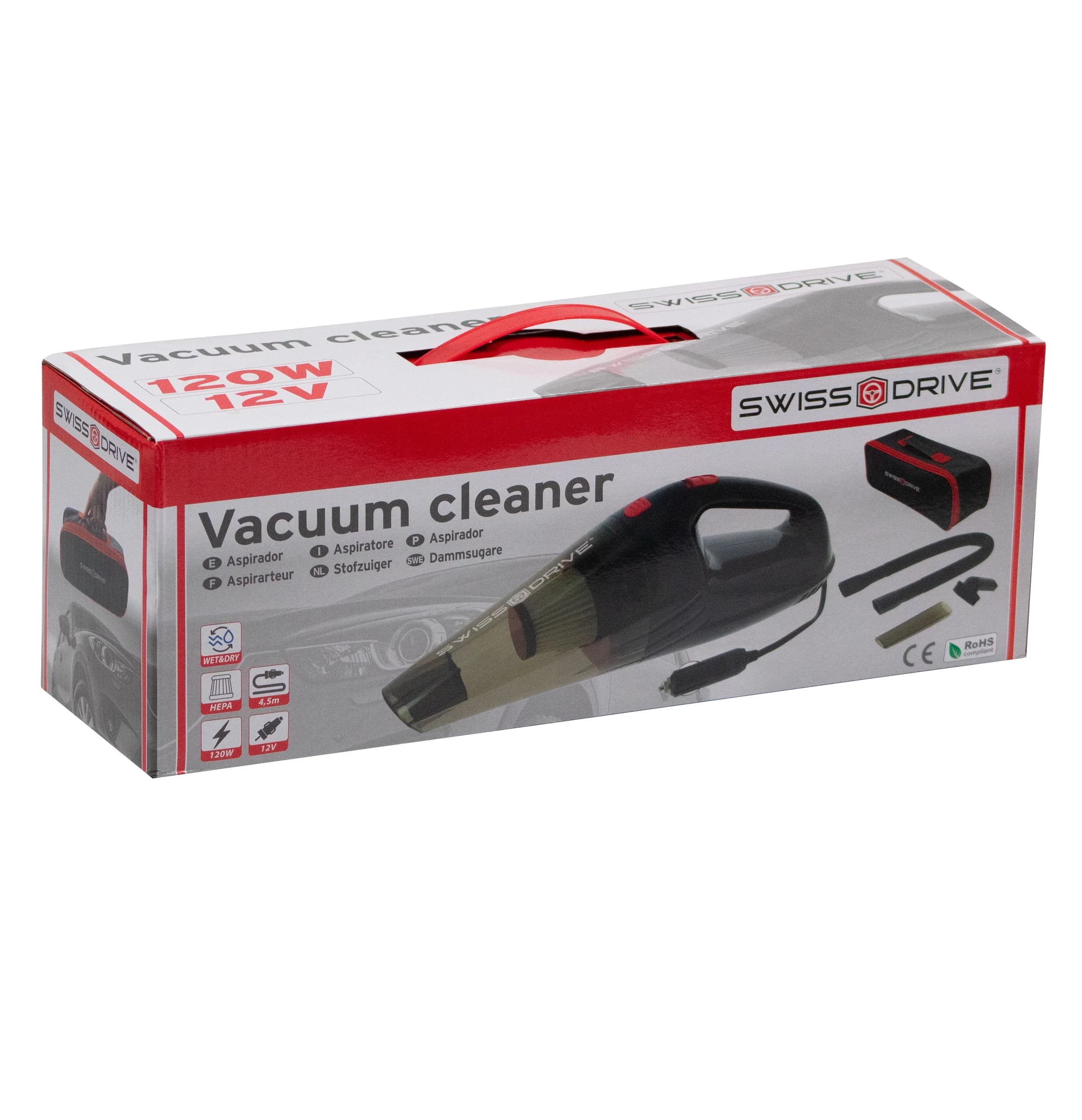 VACUUM CLEANER 12V 120W HEPA FILTER