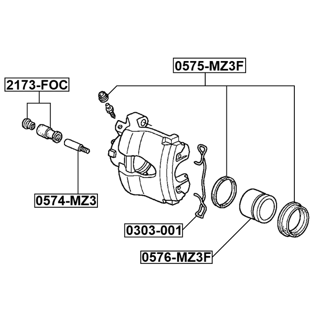 Febest Fjærsett bremseklosser